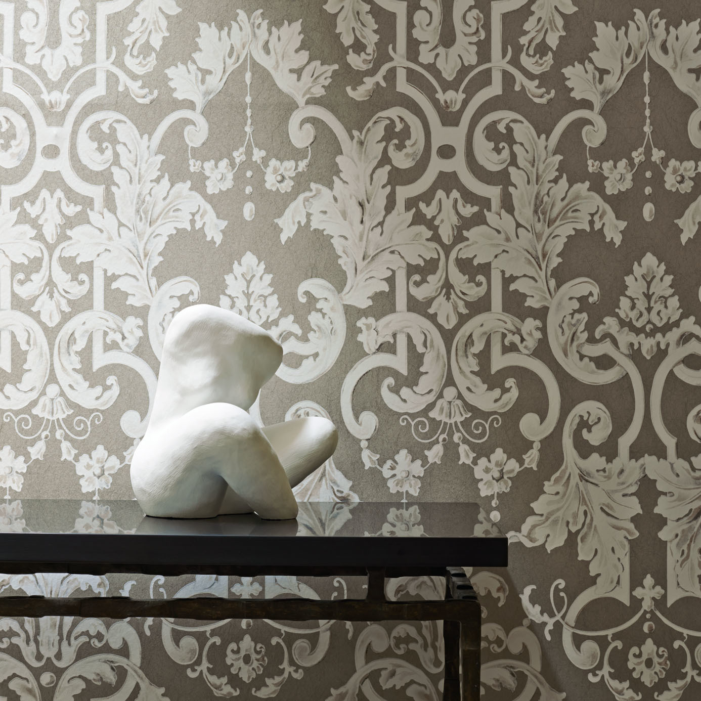 Marmorino Platinum Grey Wallpaper by ZOF